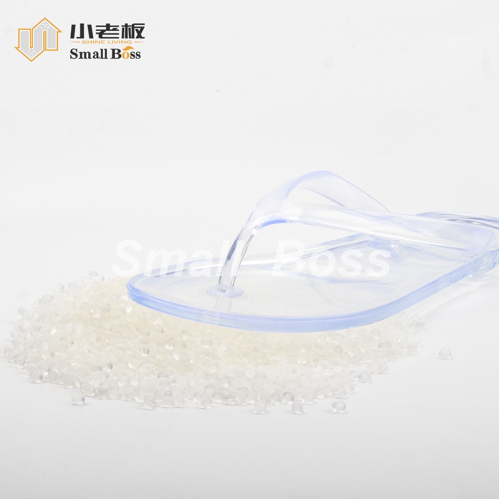 PVC软质高透明低气味拖鞋料 透明人字拖鞋专用料