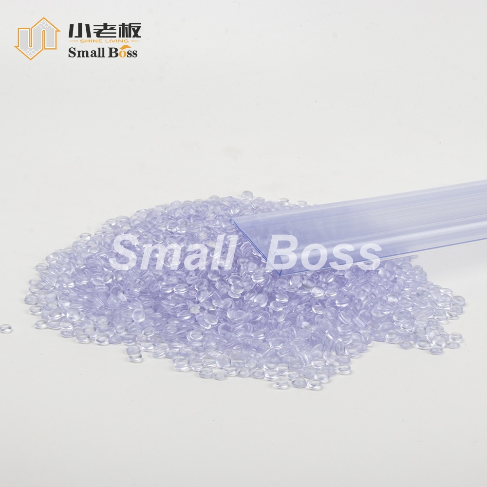 PVC硬质透明专用料 高透明PVC超市价目条专用颗粒